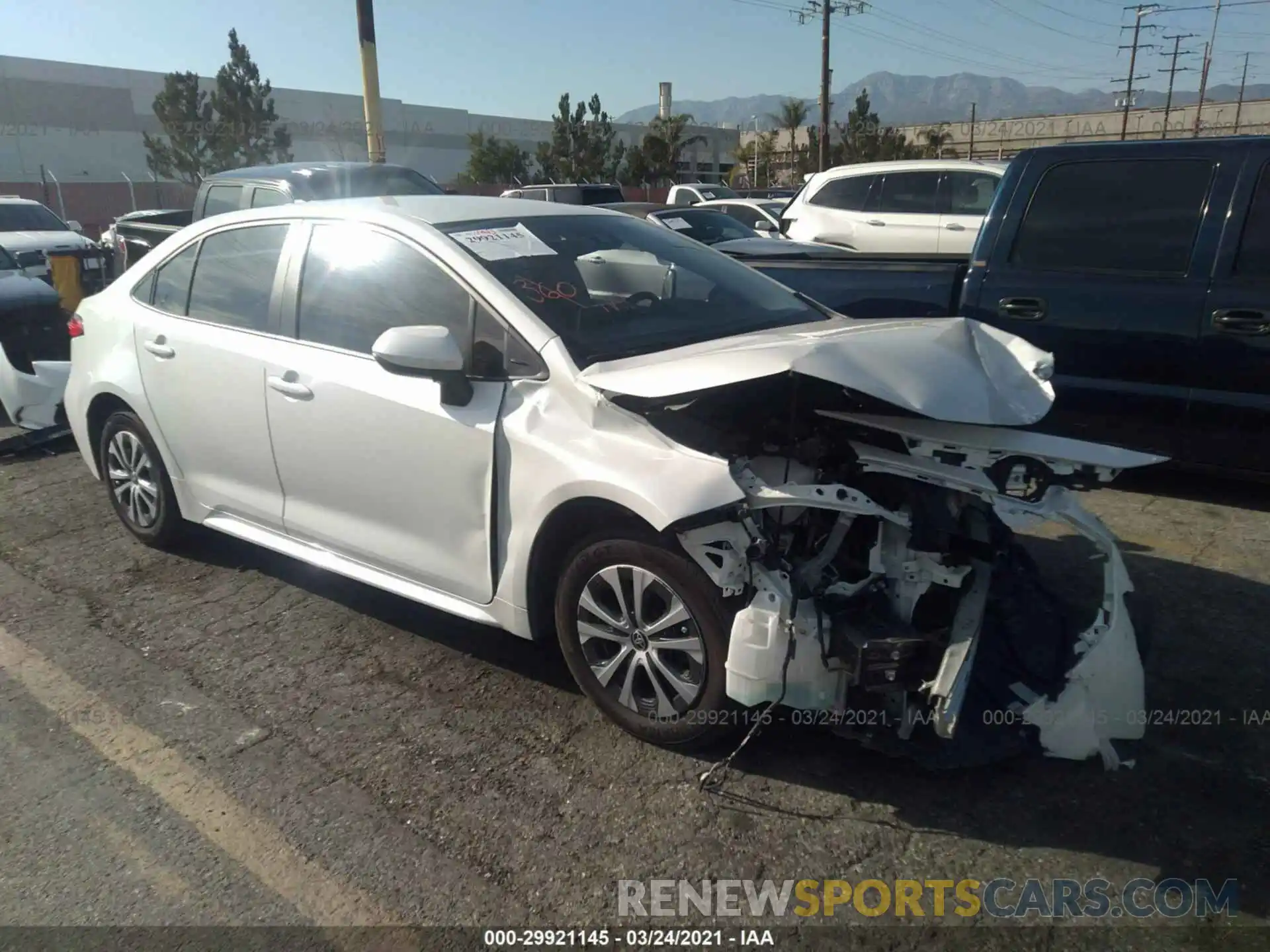 1 Photograph of a damaged car JTDEBRBE7LJ025733 TOYOTA COROLLA 2020