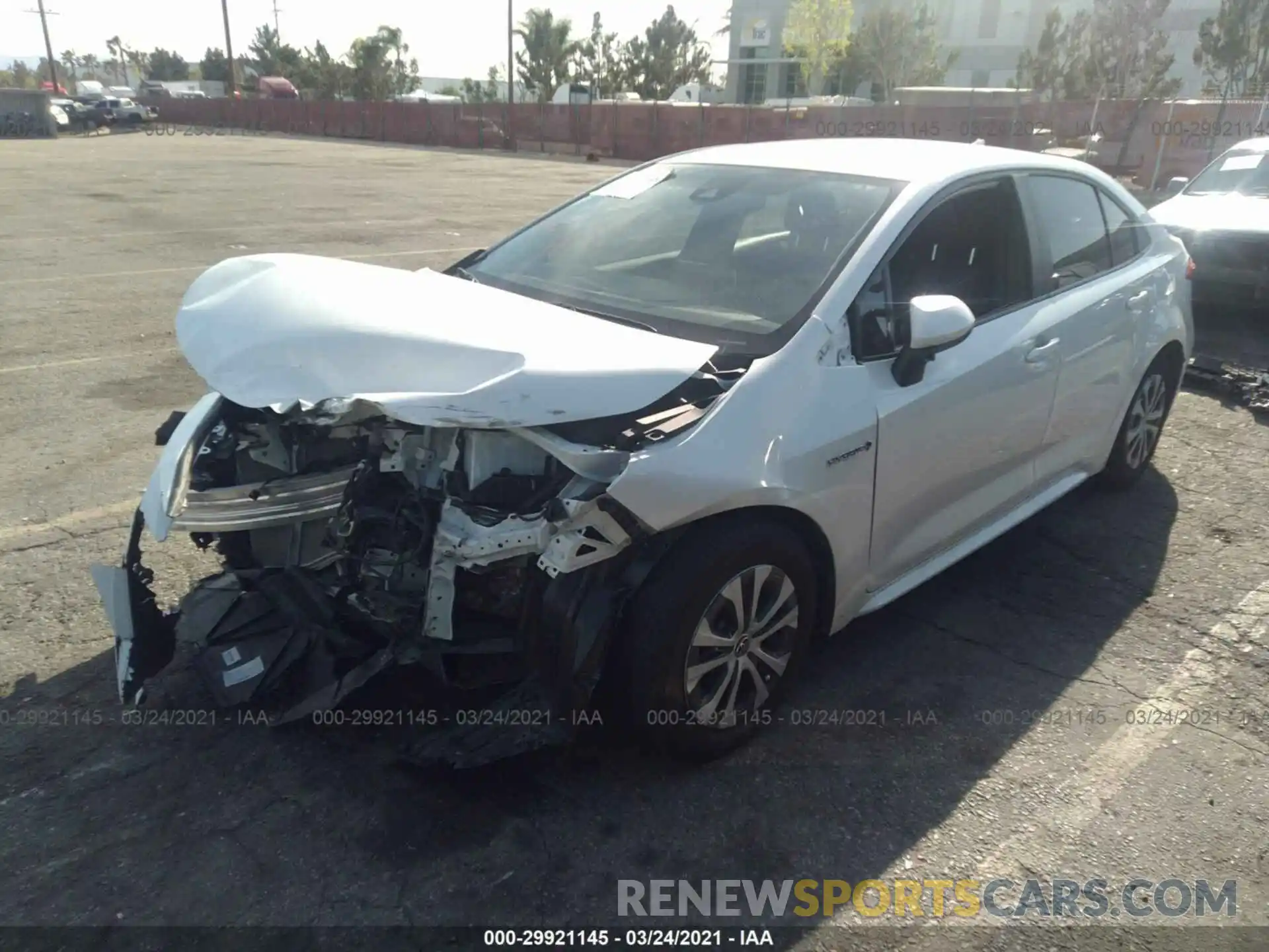 2 Photograph of a damaged car JTDEBRBE7LJ025733 TOYOTA COROLLA 2020