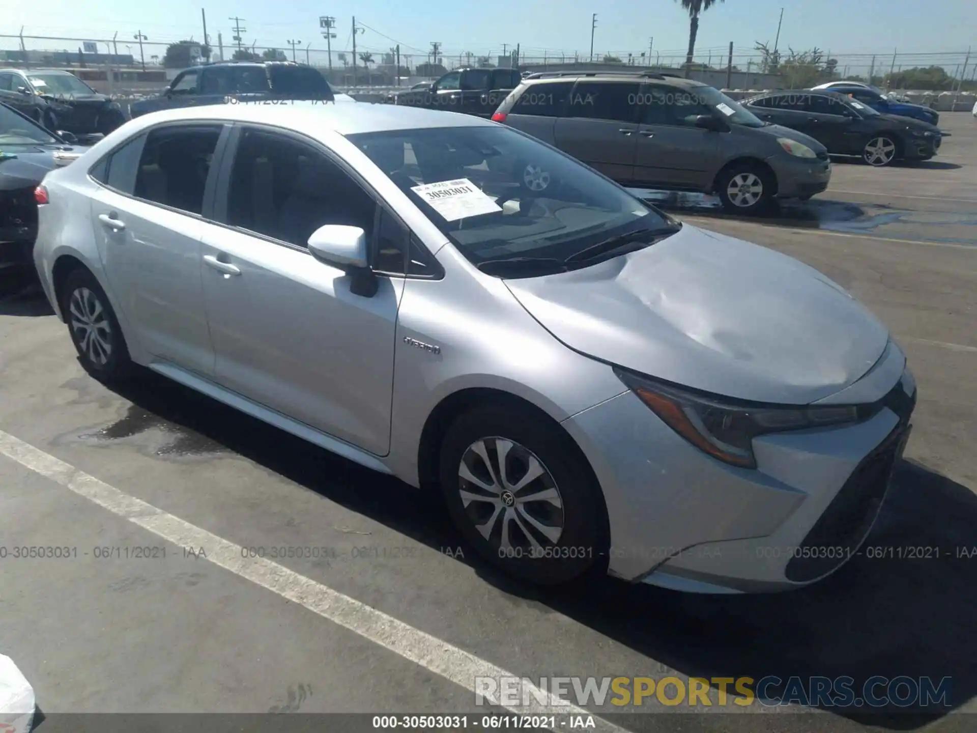 1 Photograph of a damaged car JTDEBRBE7LJ026137 TOYOTA COROLLA 2020