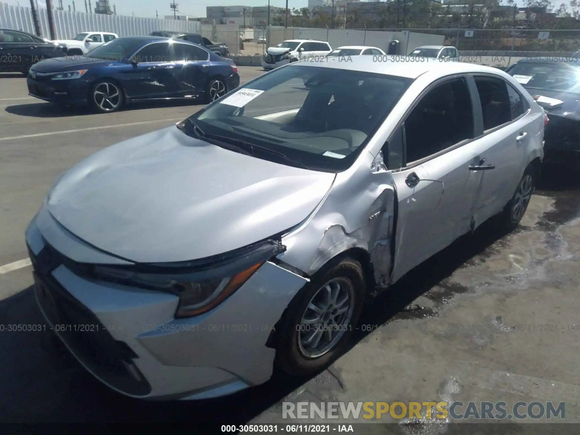 6 Photograph of a damaged car JTDEBRBE7LJ026137 TOYOTA COROLLA 2020