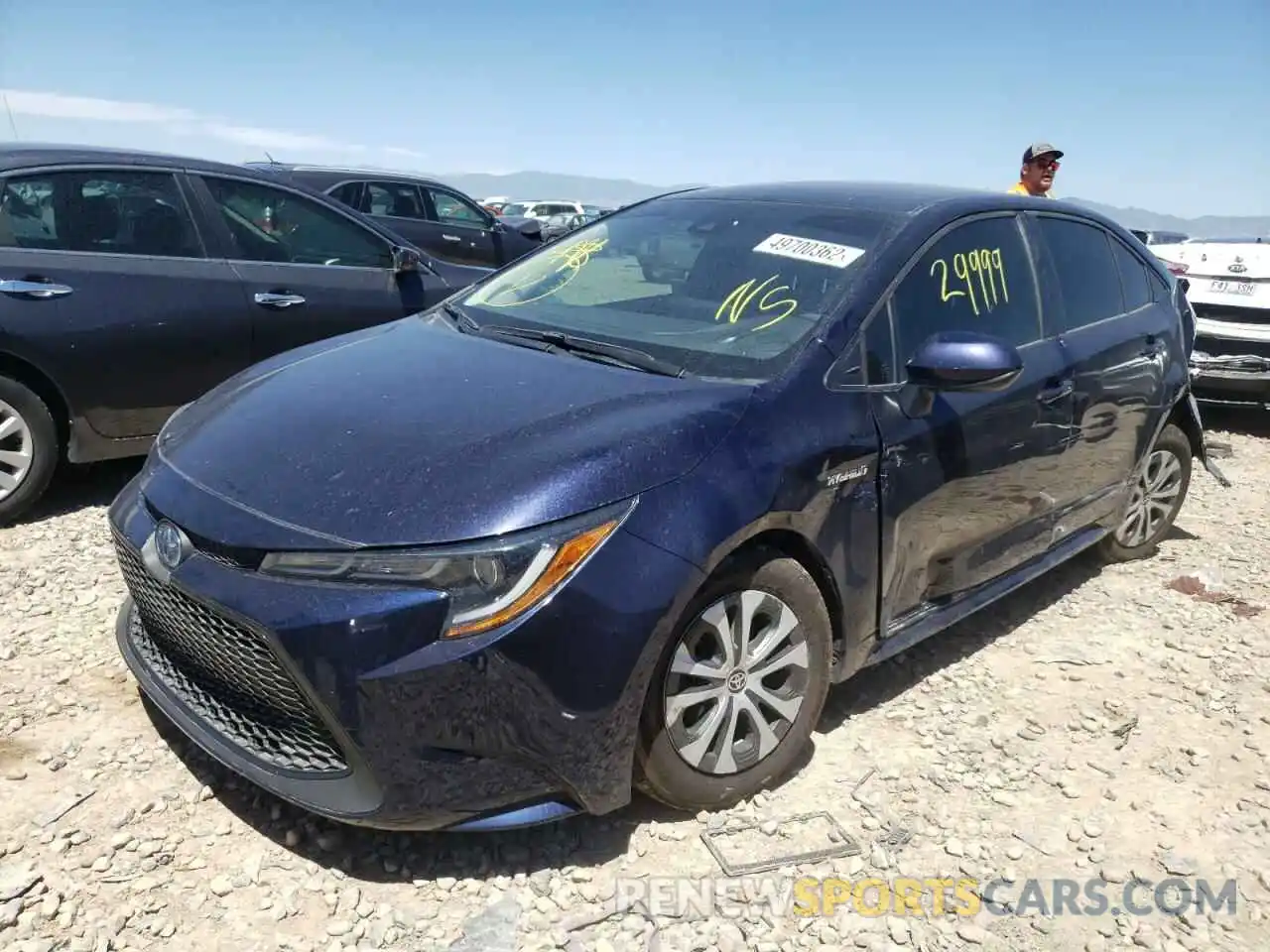 2 Photograph of a damaged car JTDEBRBE7LJ027403 TOYOTA COROLLA 2020