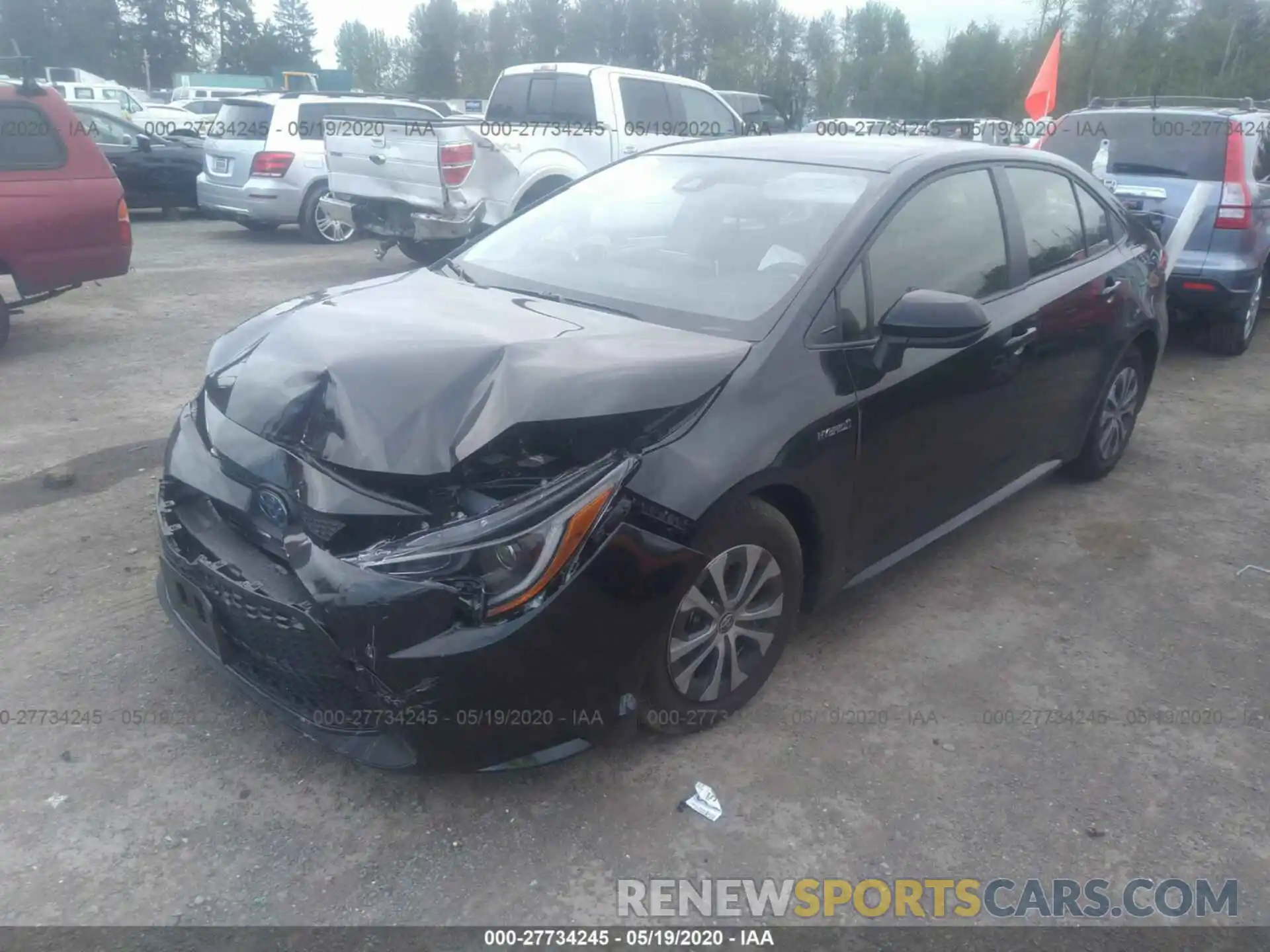 2 Photograph of a damaged car JTDEBRBE7LJ027496 TOYOTA COROLLA 2020