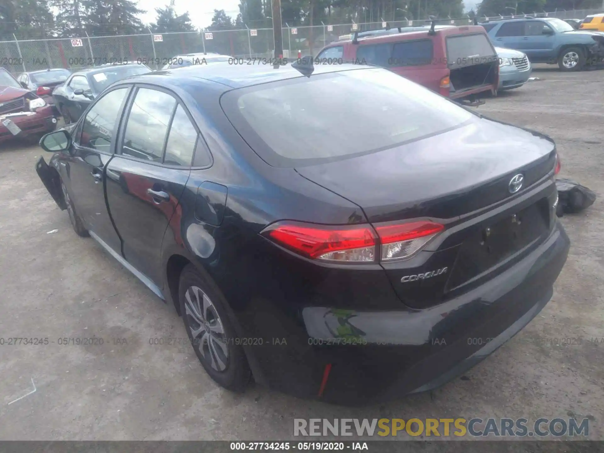 3 Photograph of a damaged car JTDEBRBE7LJ027496 TOYOTA COROLLA 2020