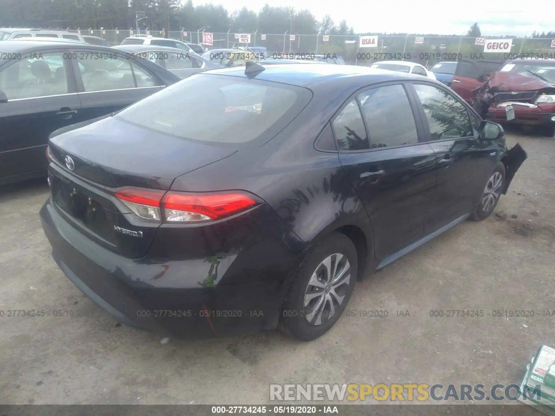 4 Photograph of a damaged car JTDEBRBE7LJ027496 TOYOTA COROLLA 2020