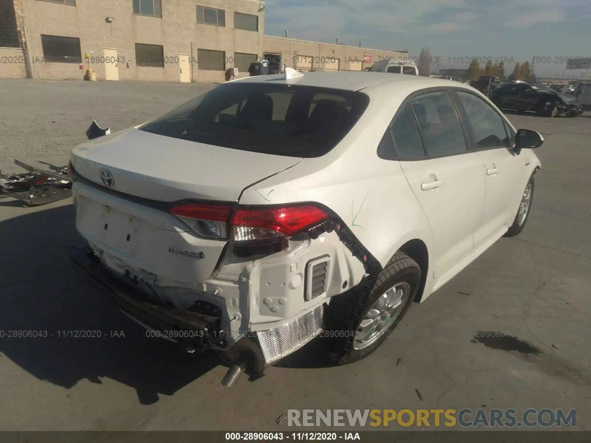 4 Photograph of a damaged car JTDEBRBE7LJ028051 TOYOTA COROLLA 2020