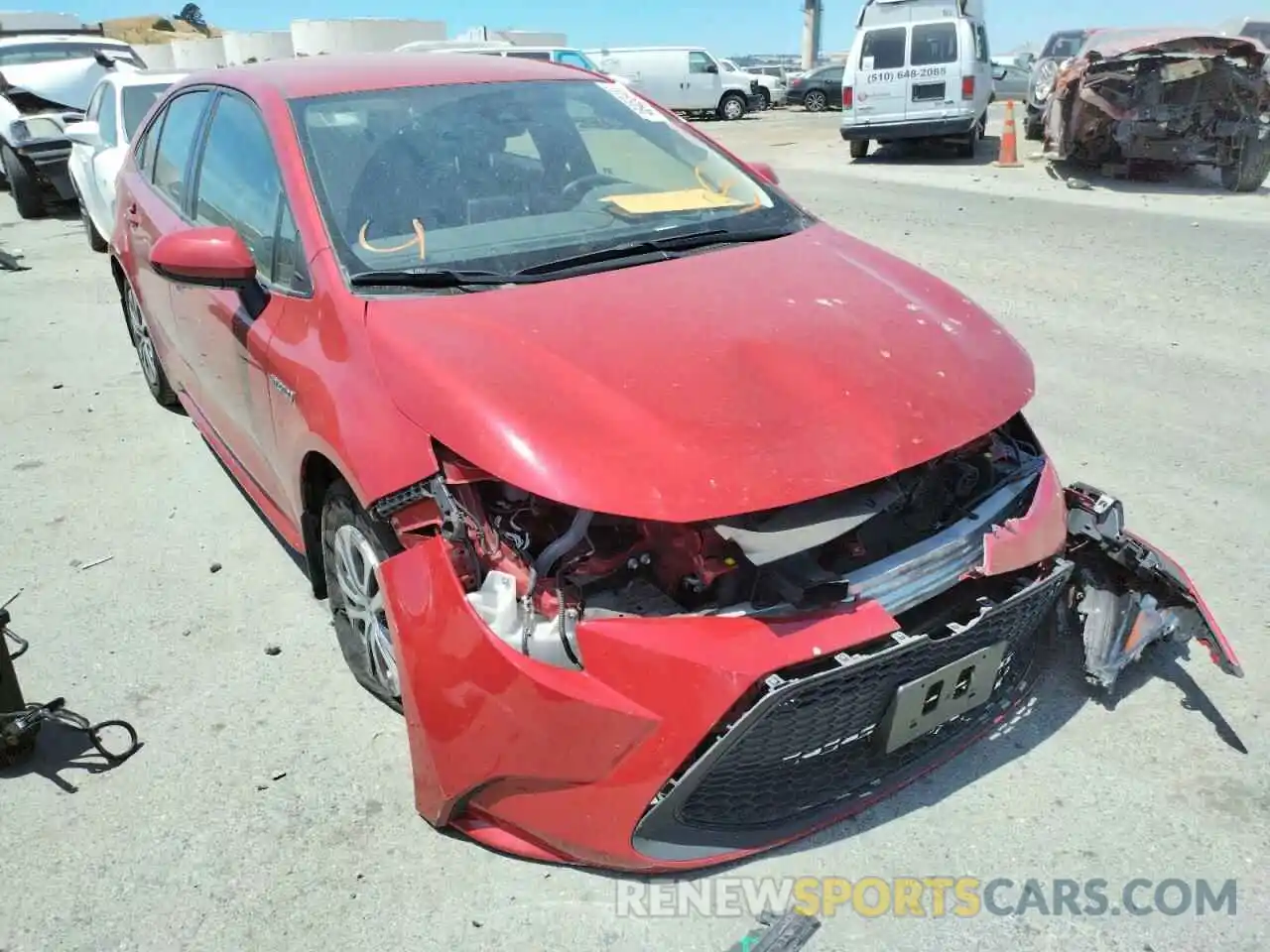 1 Photograph of a damaged car JTDEBRBE7LJ029023 TOYOTA COROLLA 2020