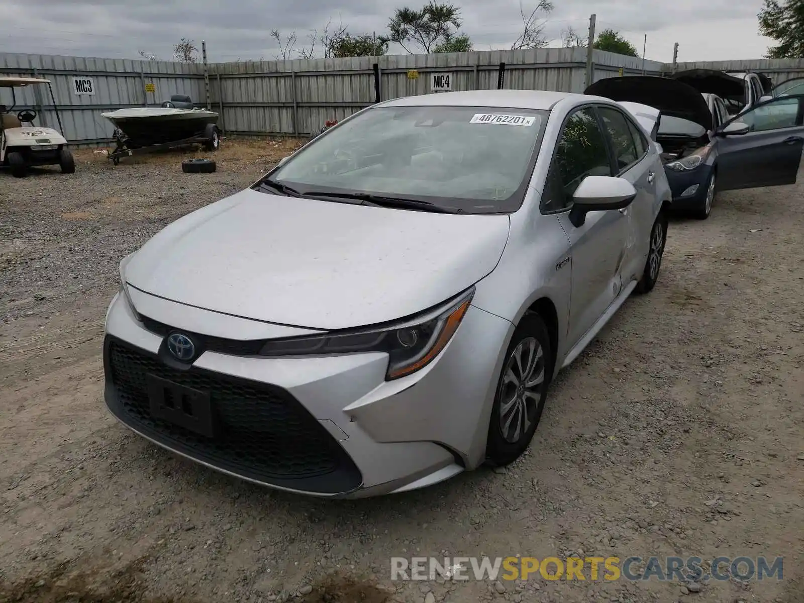 2 Photograph of a damaged car JTDEBRBE7LJ029717 TOYOTA COROLLA 2020