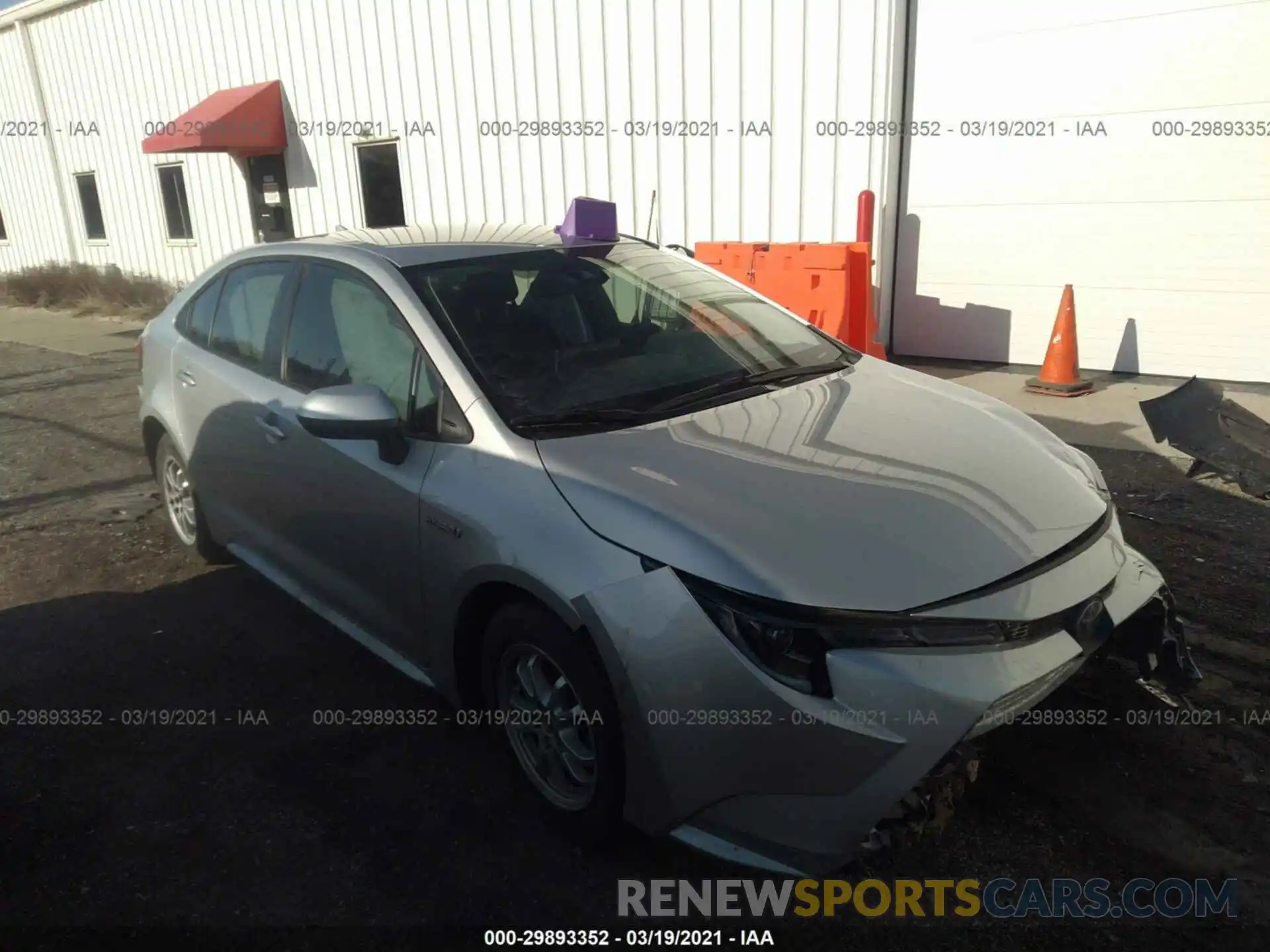 1 Photograph of a damaged car JTDEBRBE7LJ029751 TOYOTA COROLLA 2020