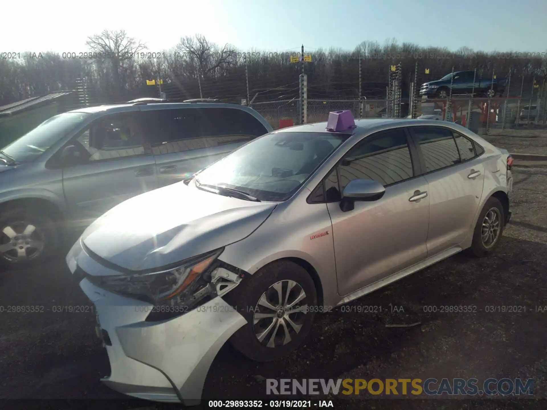 2 Photograph of a damaged car JTDEBRBE7LJ029751 TOYOTA COROLLA 2020