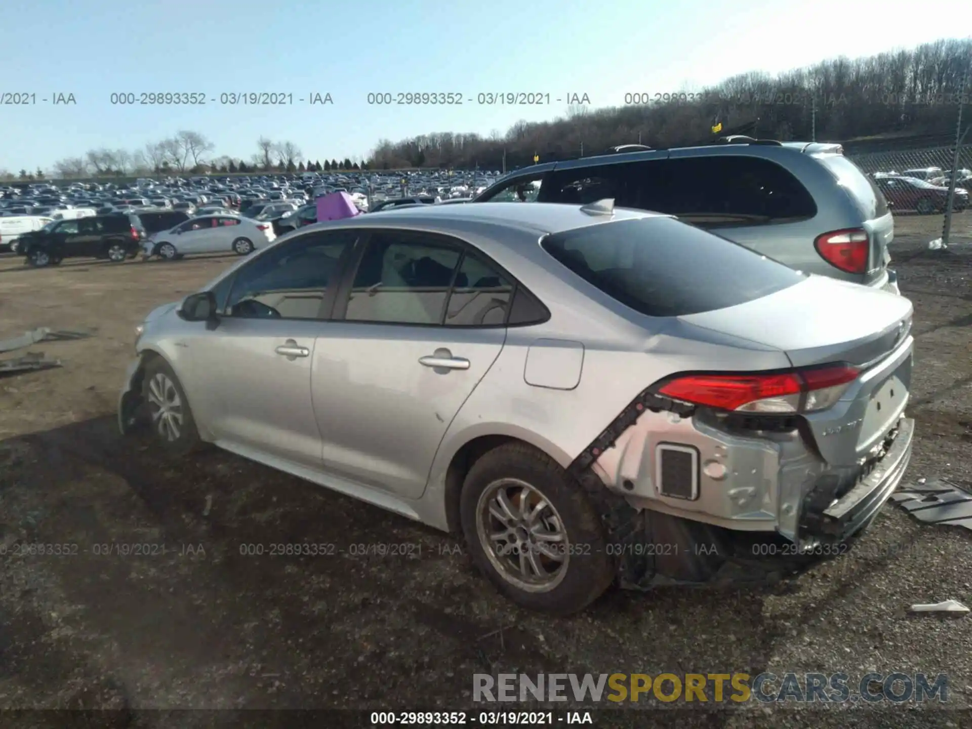 3 Photograph of a damaged car JTDEBRBE7LJ029751 TOYOTA COROLLA 2020