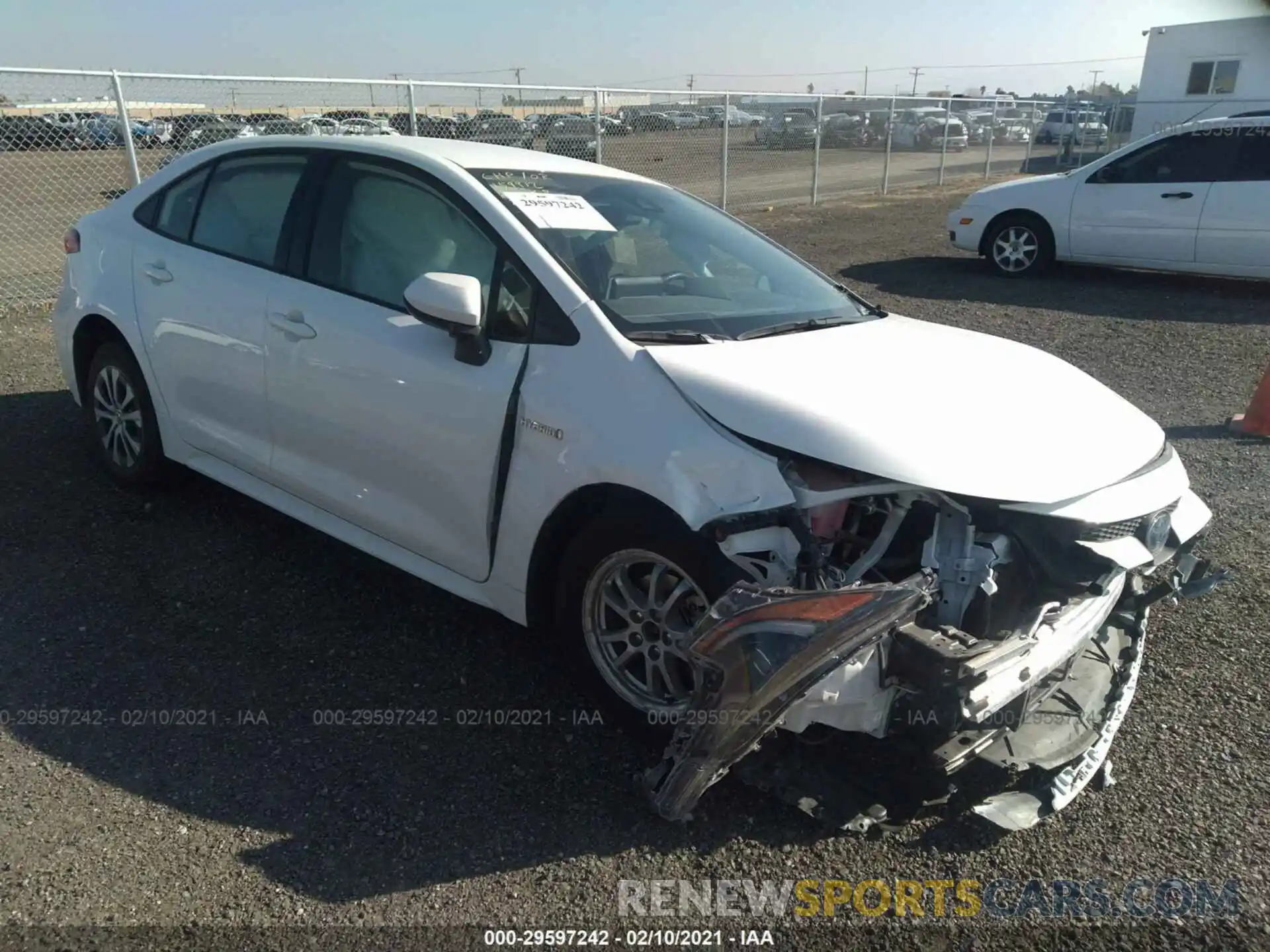 1 Photograph of a damaged car JTDEBRBE7LJ029863 TOYOTA COROLLA 2020