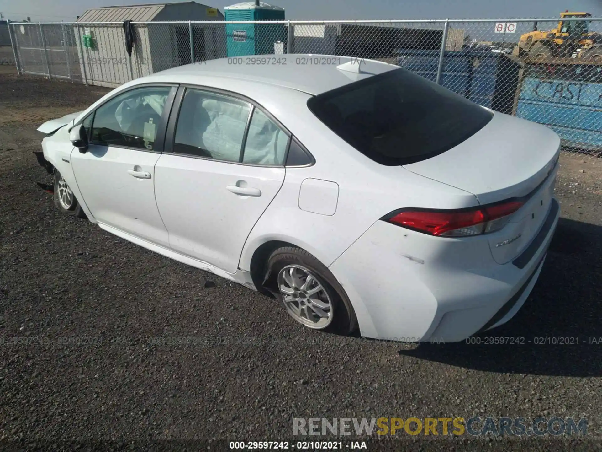 3 Photograph of a damaged car JTDEBRBE7LJ029863 TOYOTA COROLLA 2020