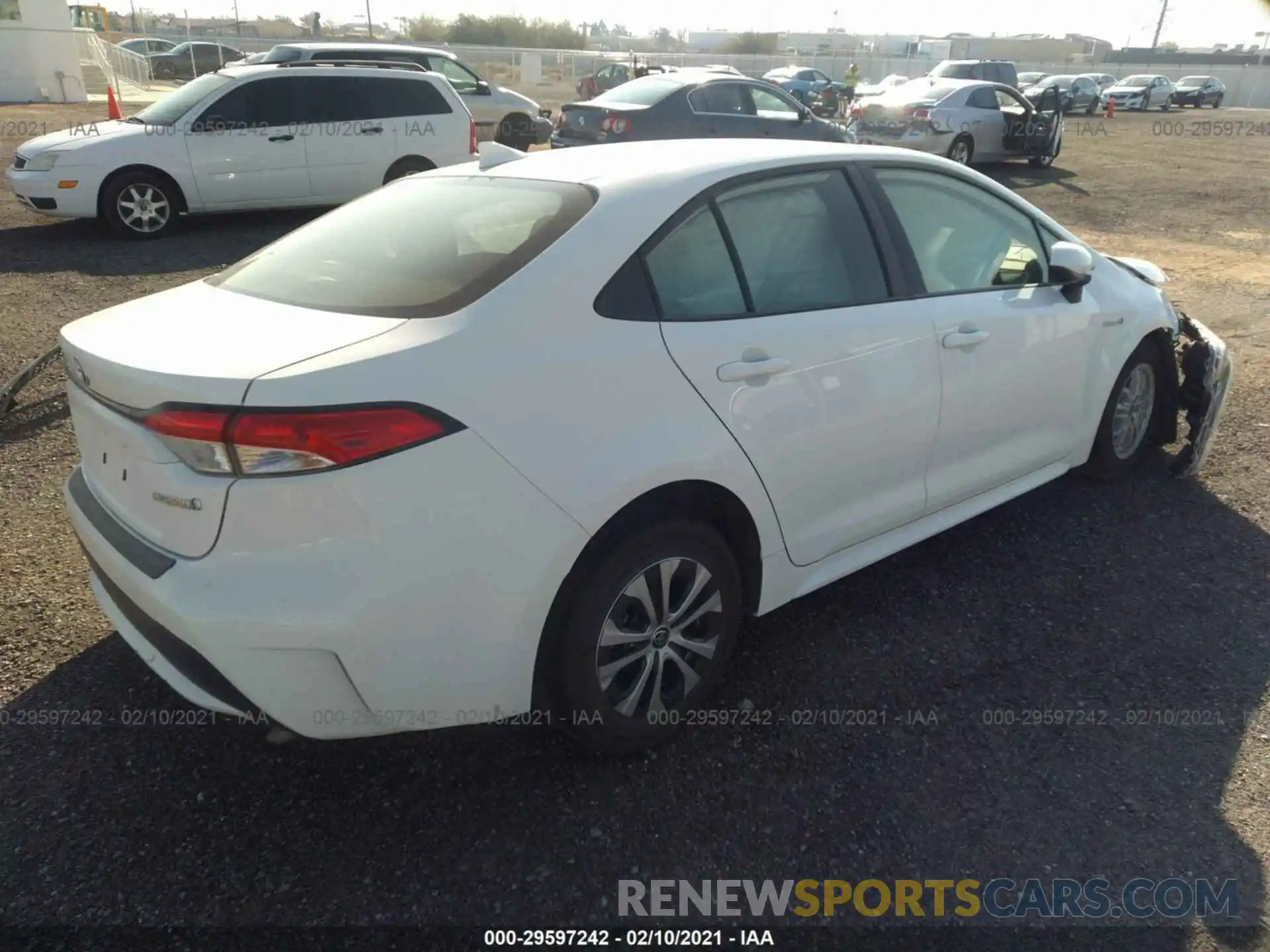 4 Photograph of a damaged car JTDEBRBE7LJ029863 TOYOTA COROLLA 2020