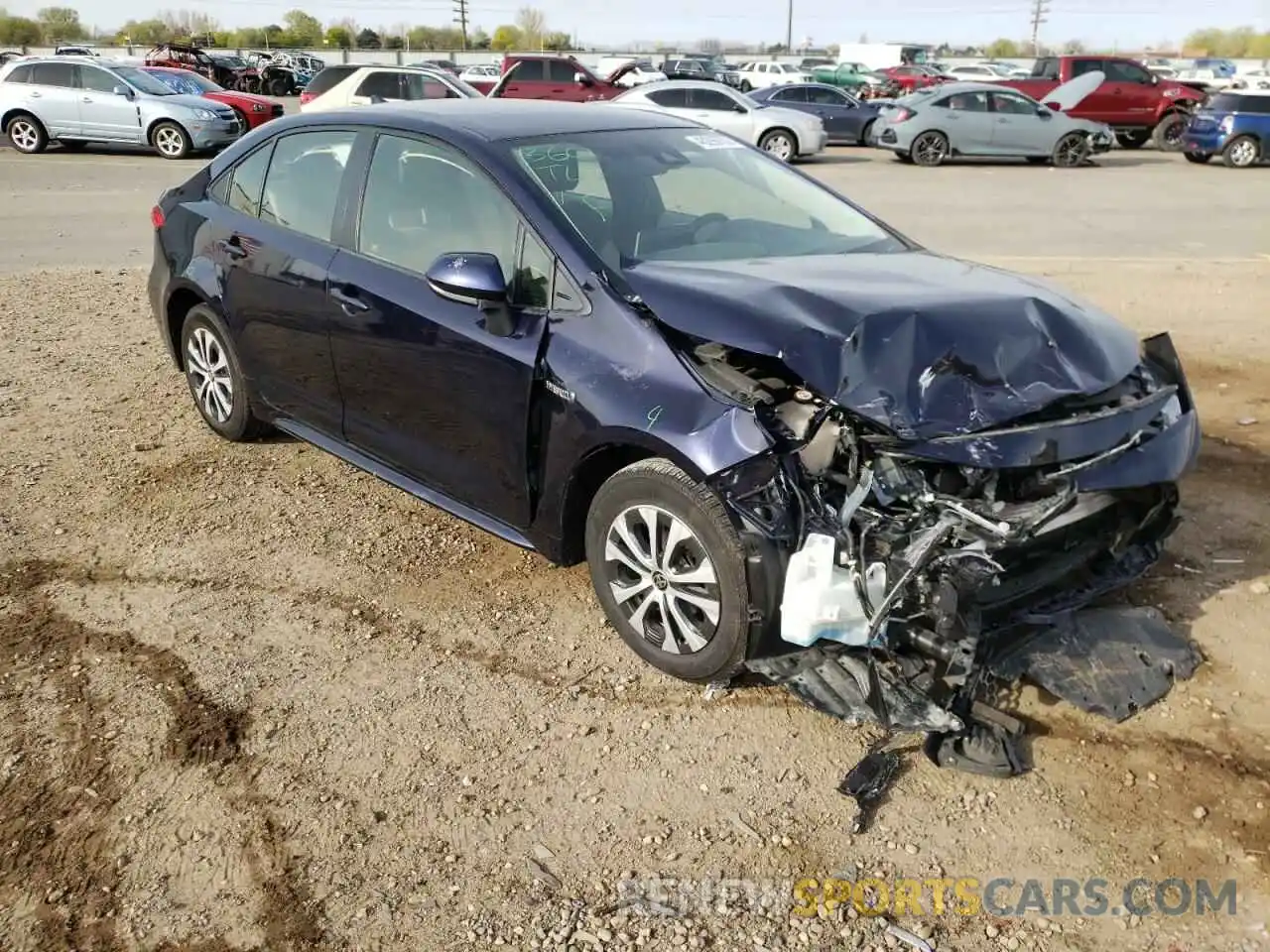 1 Photograph of a damaged car JTDEBRBE8LJ001067 TOYOTA COROLLA 2020