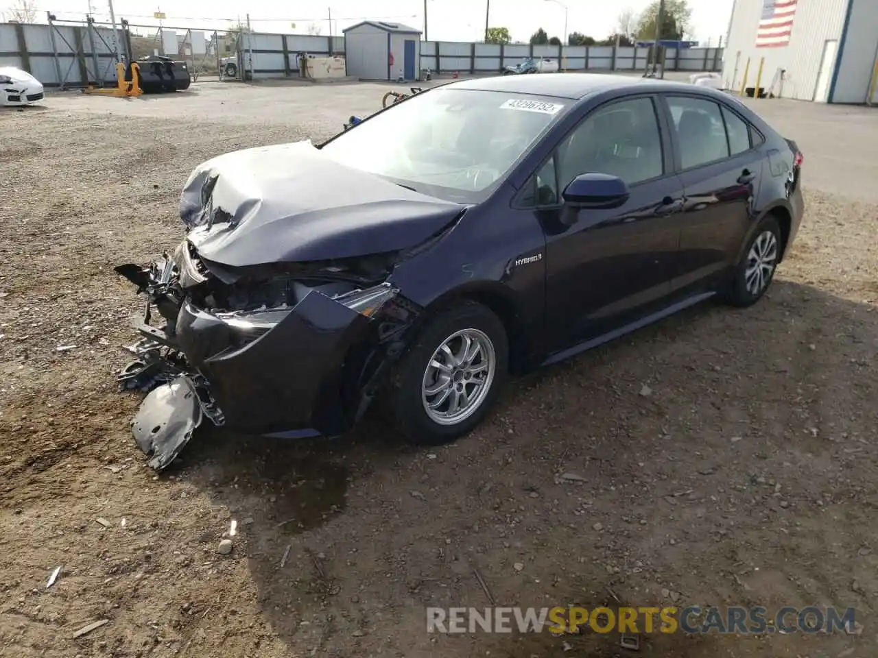 2 Photograph of a damaged car JTDEBRBE8LJ001067 TOYOTA COROLLA 2020