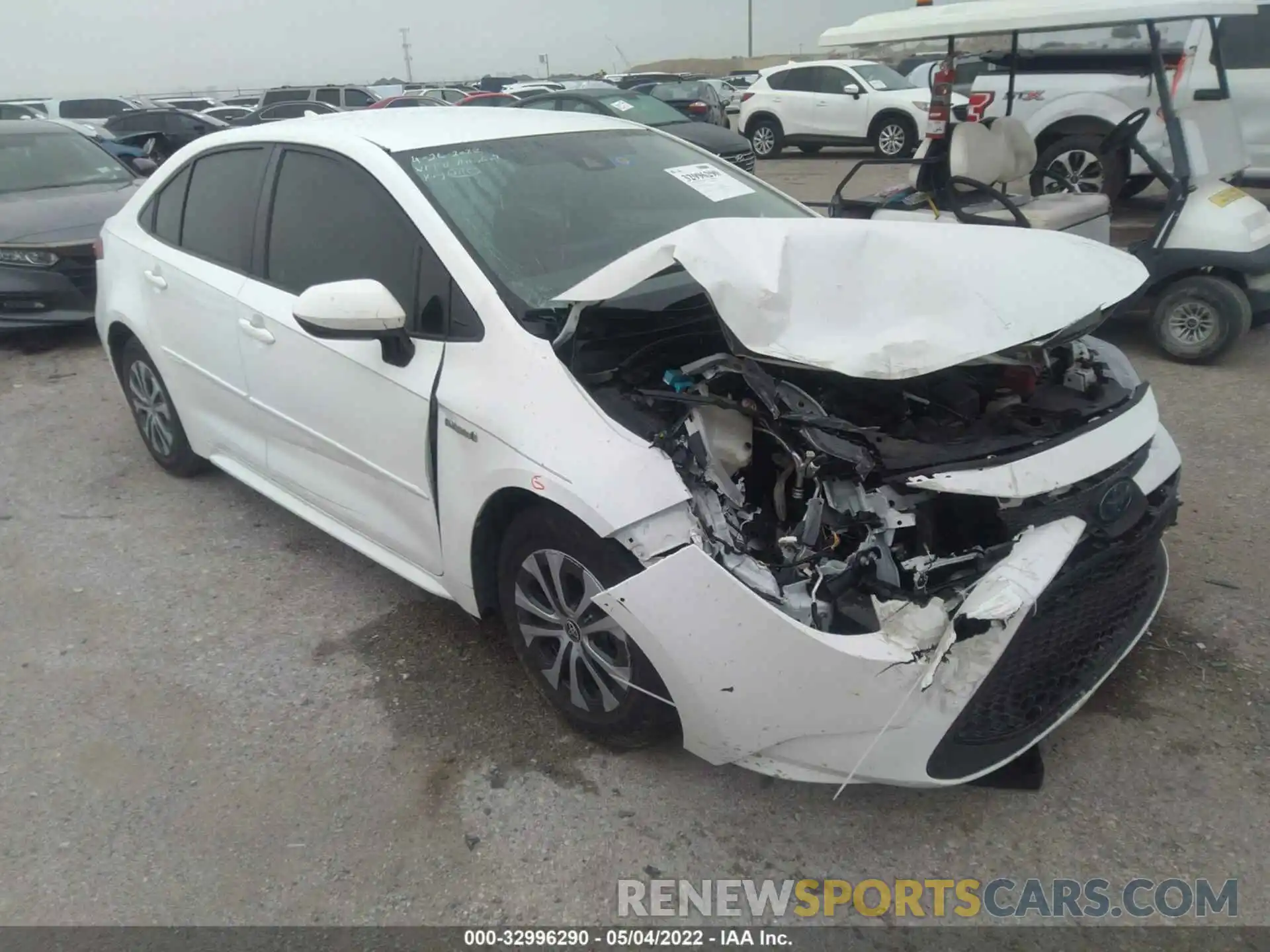 1 Photograph of a damaged car JTDEBRBE8LJ001165 TOYOTA COROLLA 2020