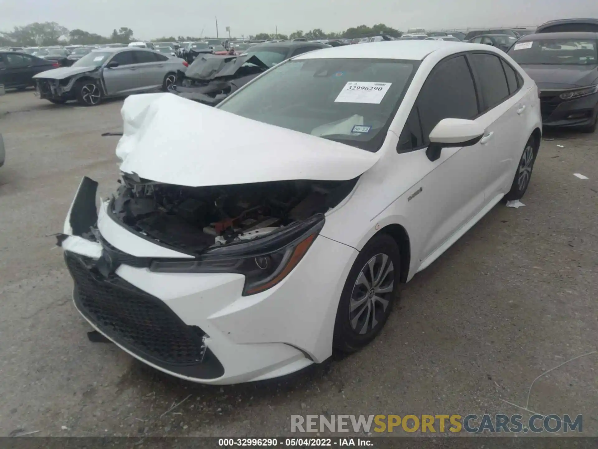 2 Photograph of a damaged car JTDEBRBE8LJ001165 TOYOTA COROLLA 2020