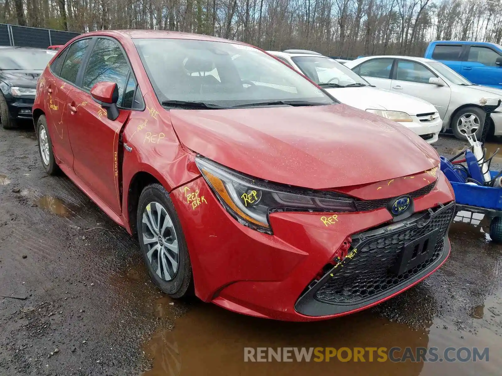 1 Photograph of a damaged car JTDEBRBE8LJ001425 TOYOTA COROLLA 2020