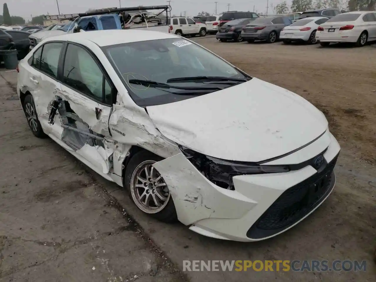 1 Photograph of a damaged car JTDEBRBE8LJ001523 TOYOTA COROLLA 2020