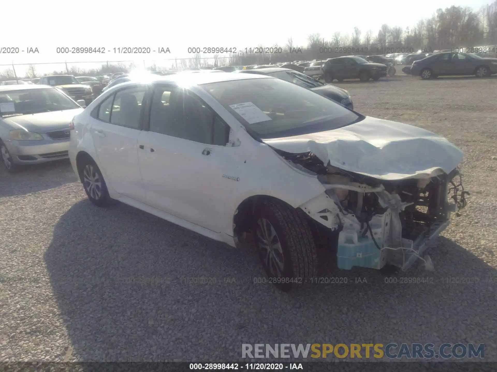 1 Photograph of a damaged car JTDEBRBE8LJ001652 TOYOTA COROLLA 2020