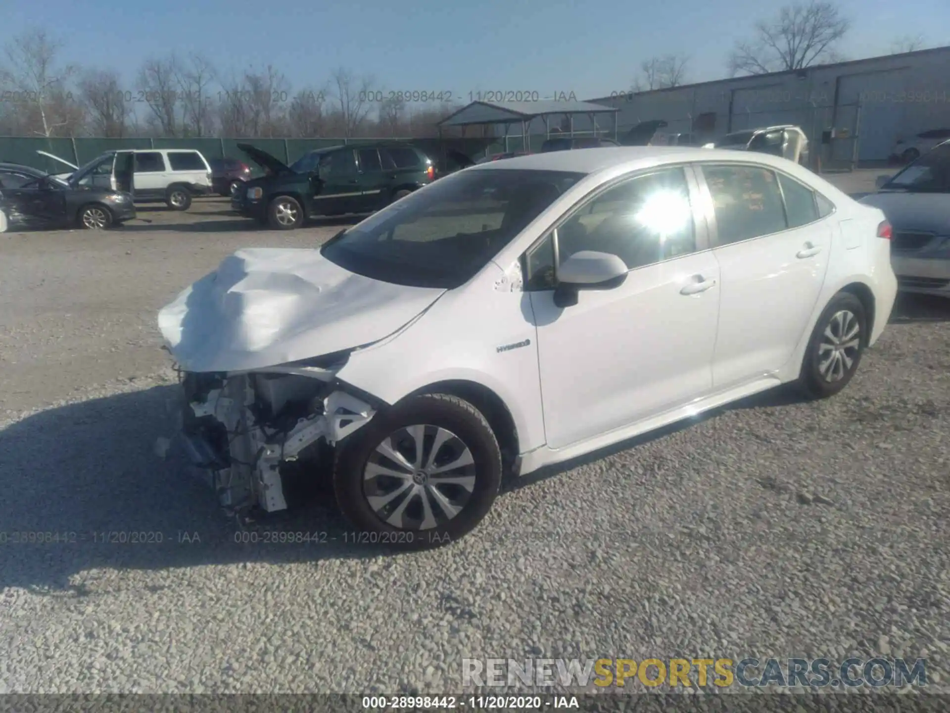 2 Photograph of a damaged car JTDEBRBE8LJ001652 TOYOTA COROLLA 2020