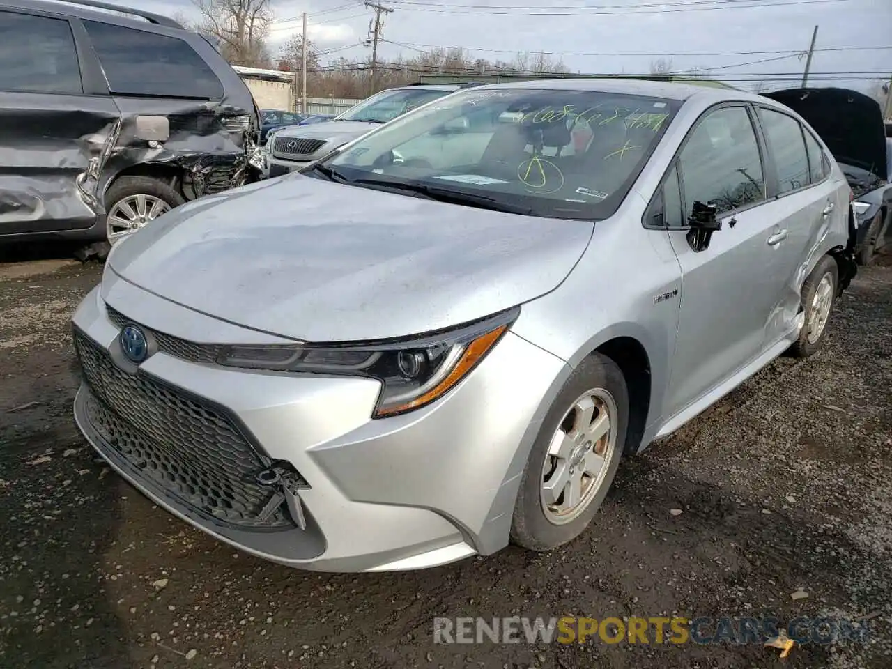 2 Photograph of a damaged car JTDEBRBE8LJ002719 TOYOTA COROLLA 2020