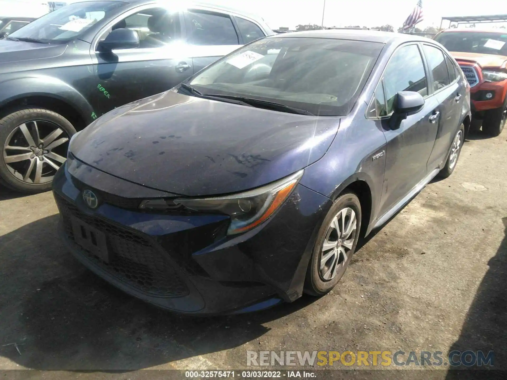 2 Photograph of a damaged car JTDEBRBE8LJ002798 TOYOTA COROLLA 2020