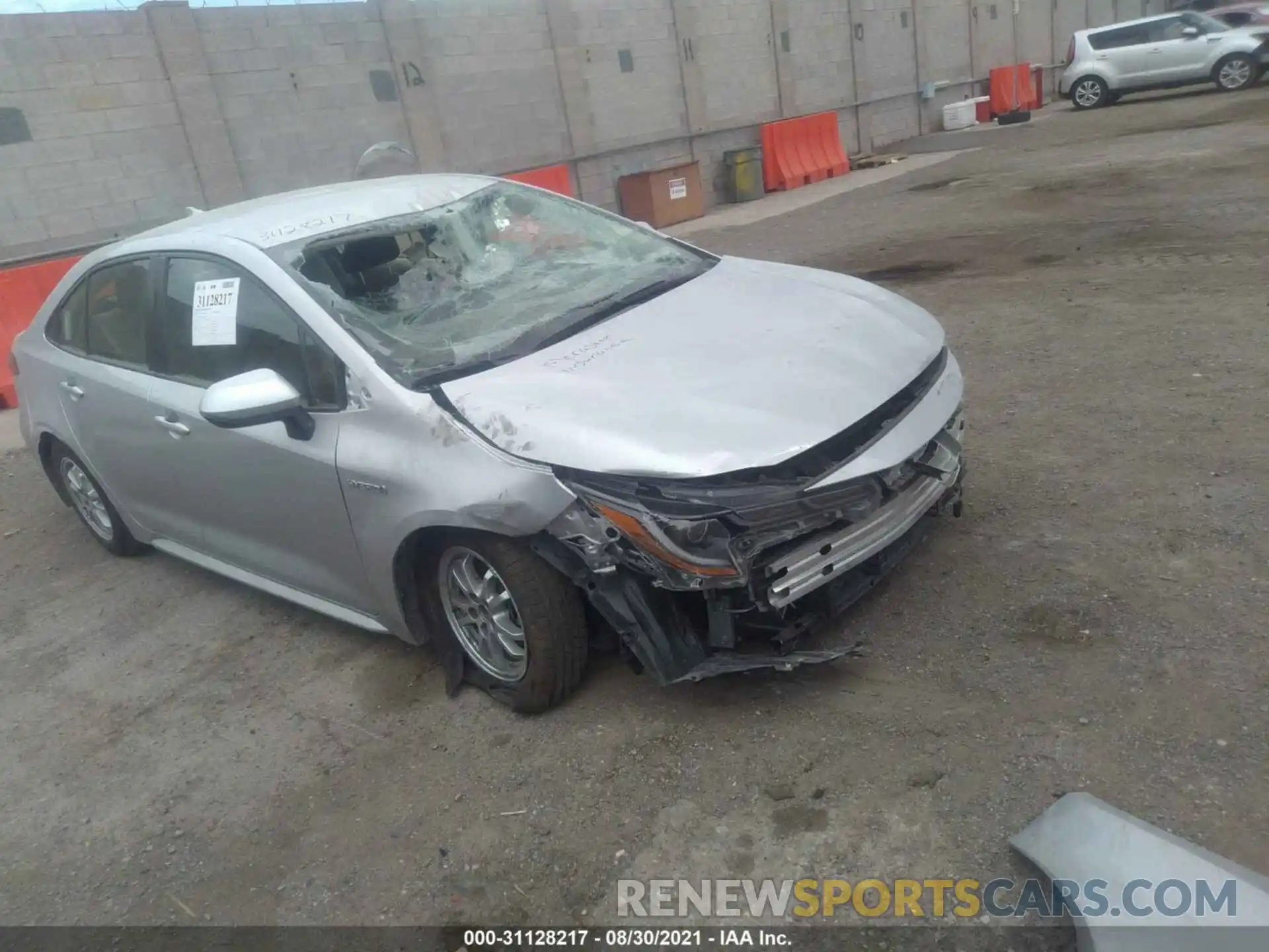 1 Photograph of a damaged car JTDEBRBE8LJ002980 TOYOTA COROLLA 2020