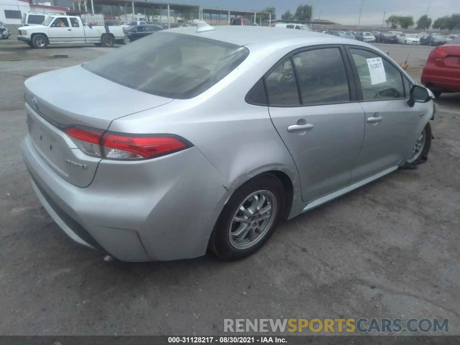 4 Photograph of a damaged car JTDEBRBE8LJ002980 TOYOTA COROLLA 2020