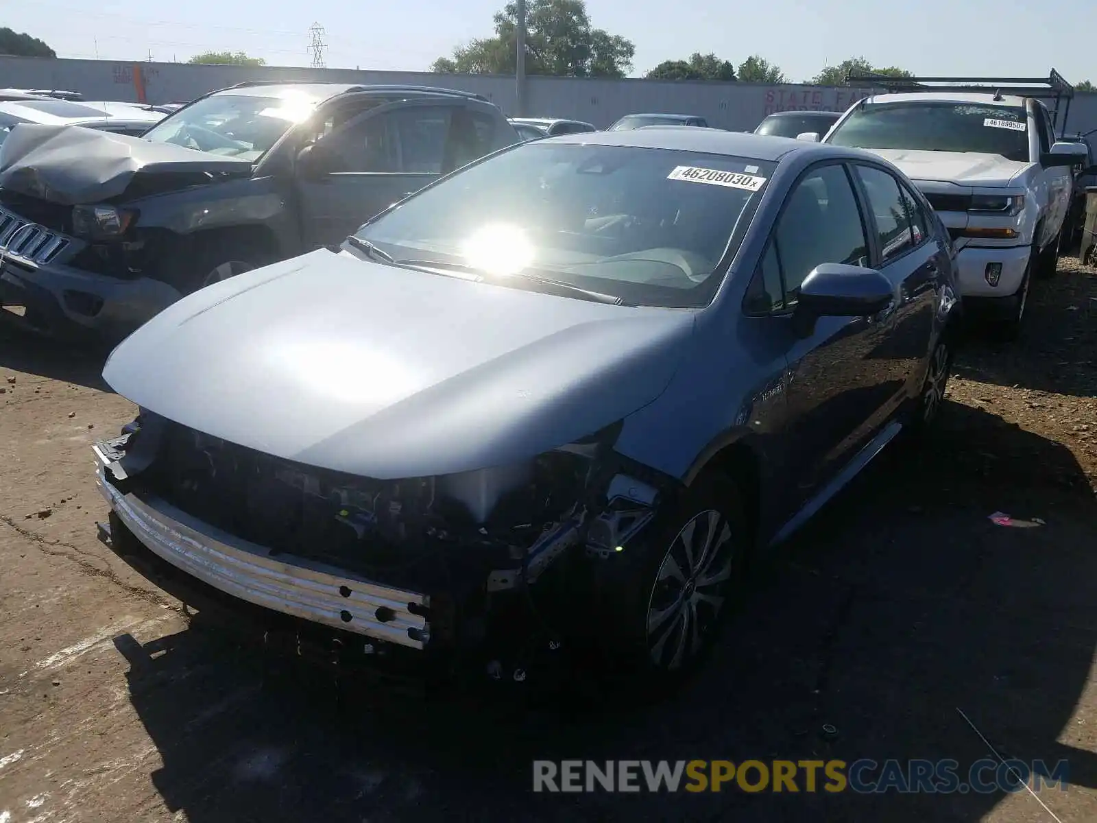 2 Photograph of a damaged car JTDEBRBE8LJ003188 TOYOTA COROLLA 2020