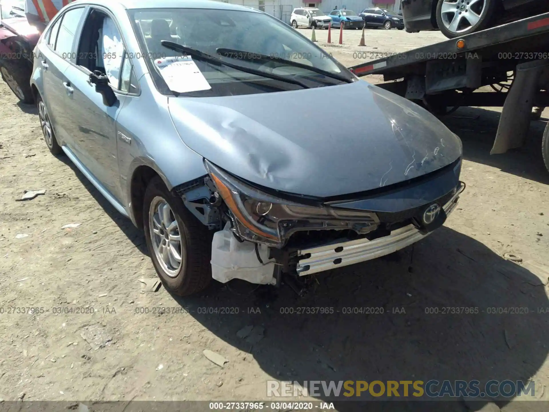 1 Photograph of a damaged car JTDEBRBE8LJ003269 TOYOTA COROLLA 2020