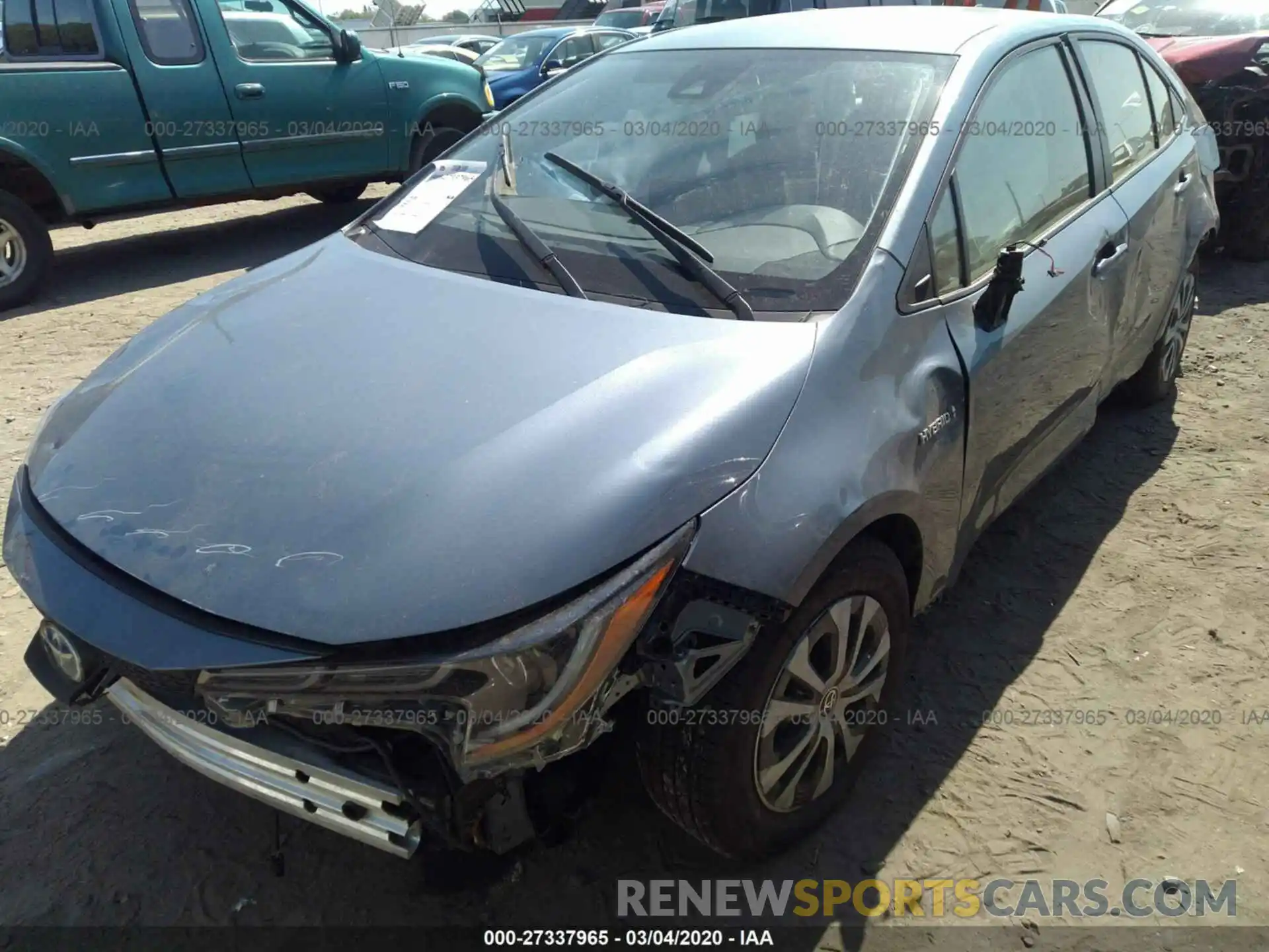 2 Photograph of a damaged car JTDEBRBE8LJ003269 TOYOTA COROLLA 2020