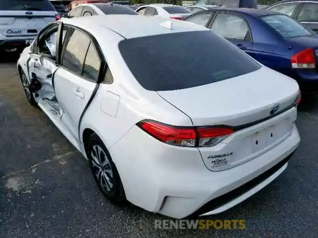 3 Photograph of a damaged car JTDEBRBE8LJ003370 TOYOTA COROLLA 2020