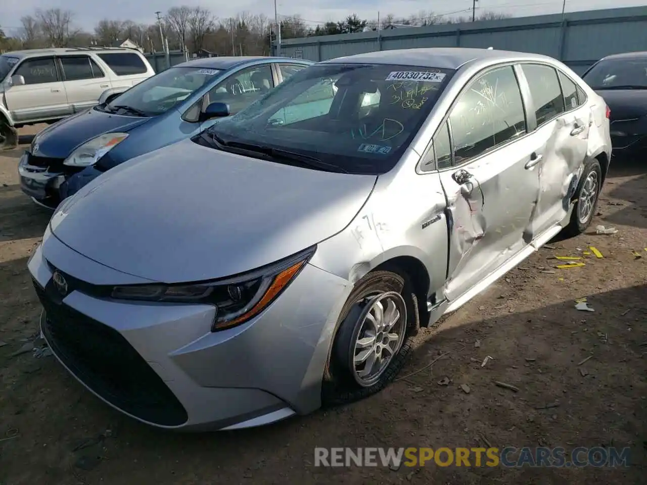 2 Photograph of a damaged car JTDEBRBE8LJ003479 TOYOTA COROLLA 2020