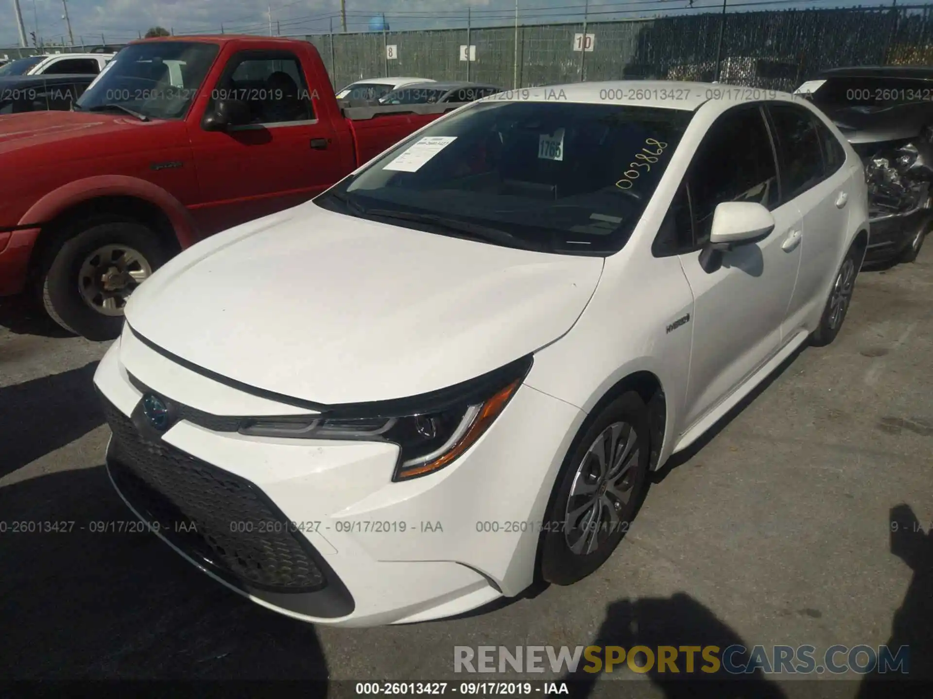 2 Photograph of a damaged car JTDEBRBE8LJ003868 TOYOTA COROLLA 2020