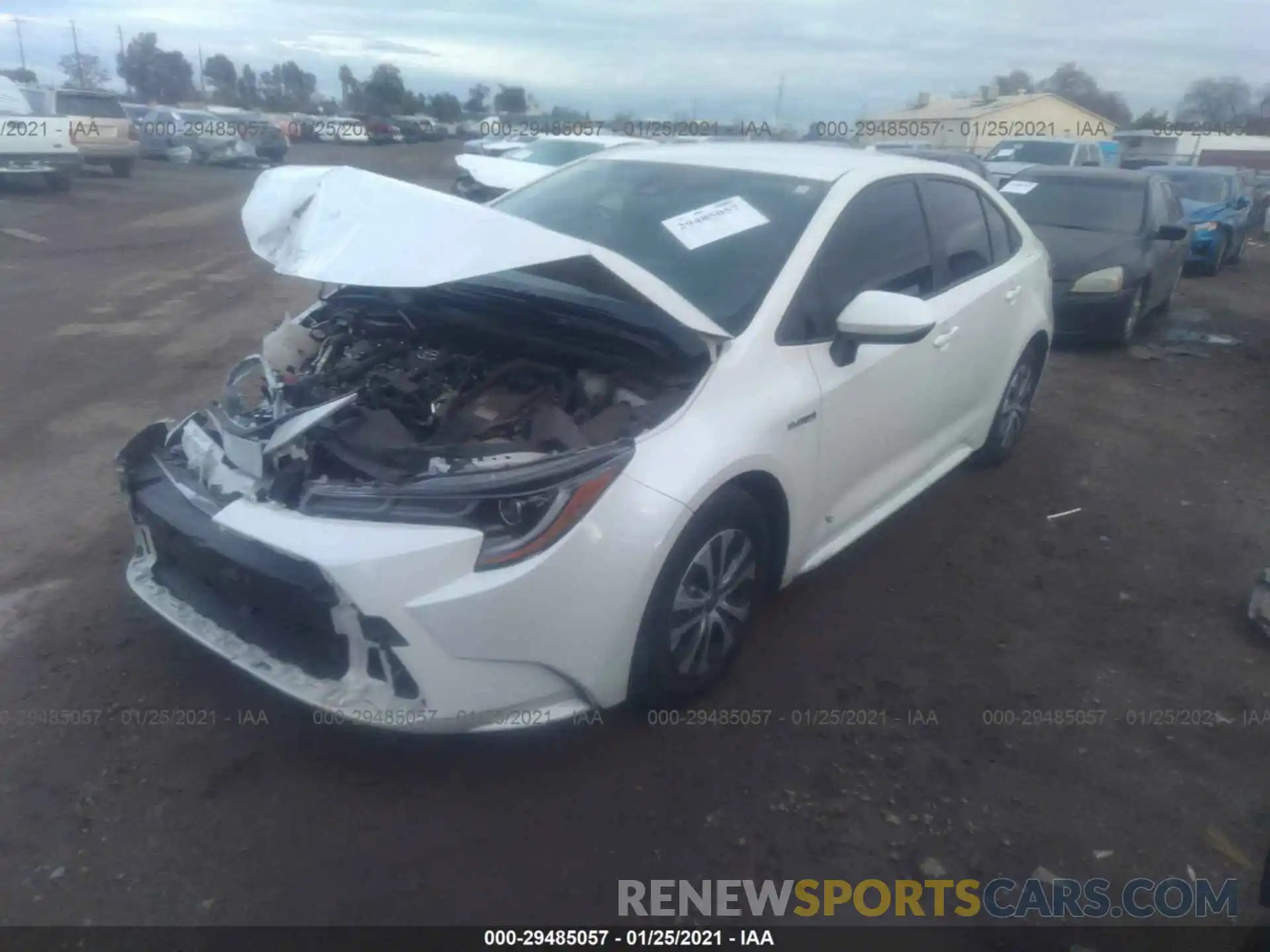 2 Photograph of a damaged car JTDEBRBE8LJ003949 TOYOTA COROLLA 2020