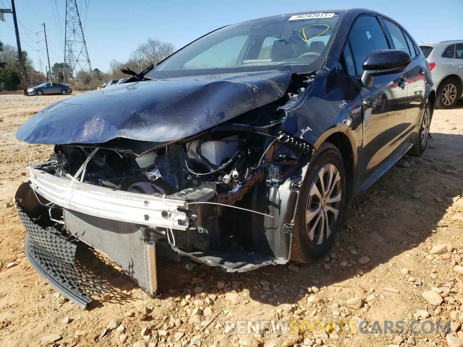 2 Photograph of a damaged car JTDEBRBE8LJ004387 TOYOTA COROLLA 2020