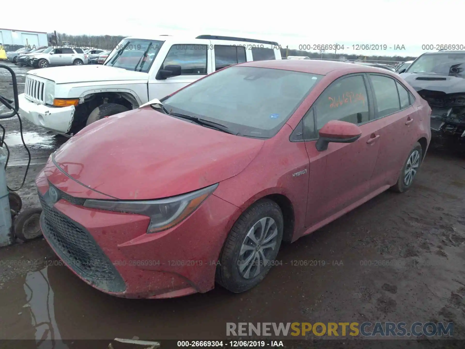 2 Photograph of a damaged car JTDEBRBE8LJ005104 TOYOTA COROLLA 2020