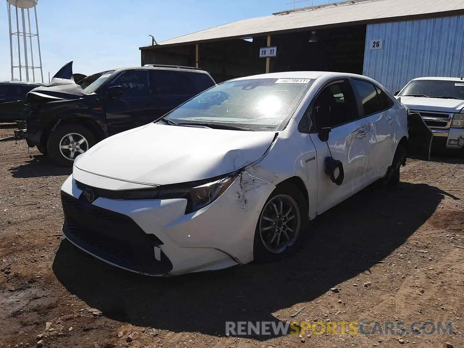 2 Photograph of a damaged car JTDEBRBE8LJ005605 TOYOTA COROLLA 2020