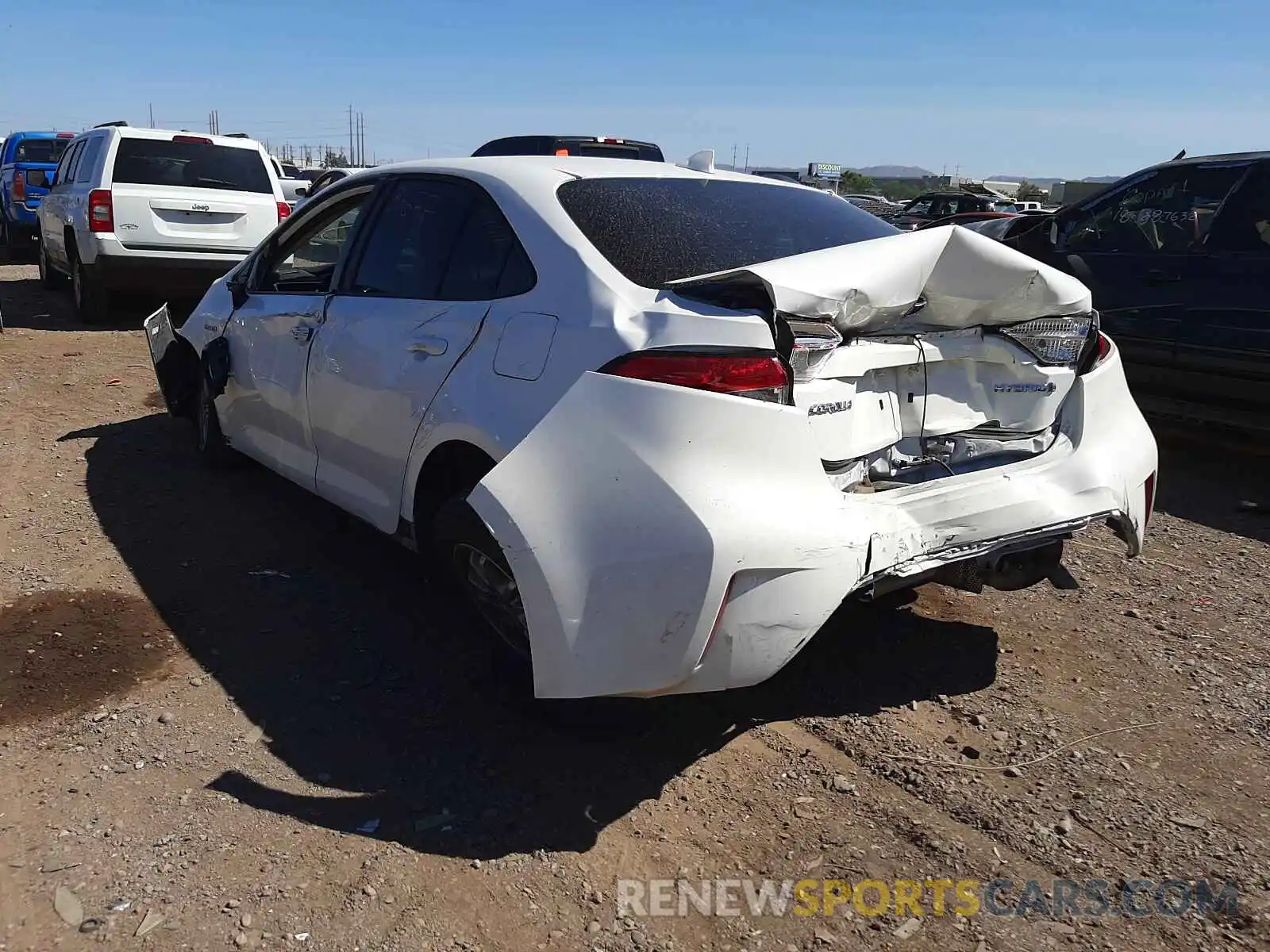 3 Photograph of a damaged car JTDEBRBE8LJ005605 TOYOTA COROLLA 2020