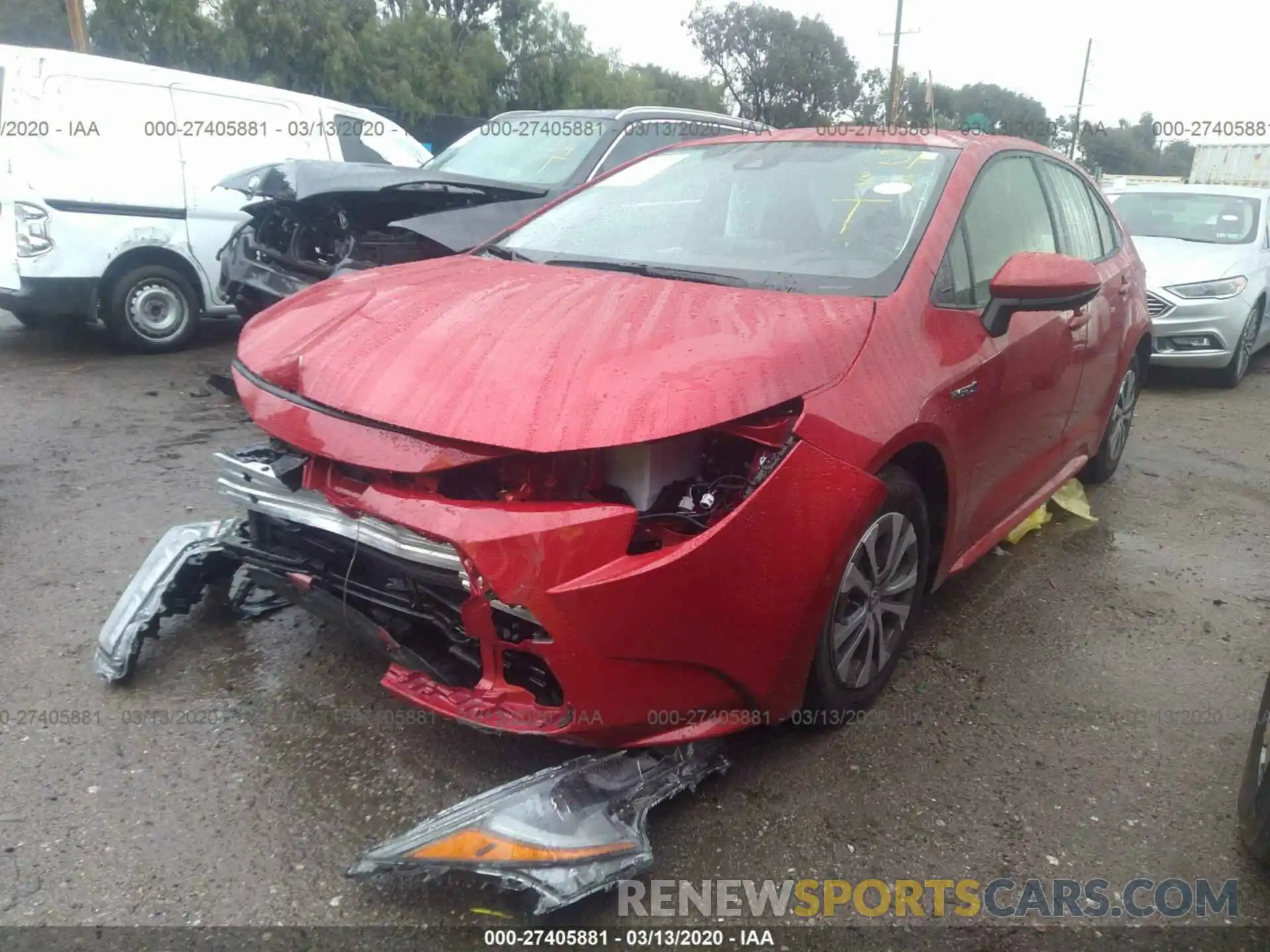 2 Photograph of a damaged car JTDEBRBE8LJ006477 TOYOTA COROLLA 2020