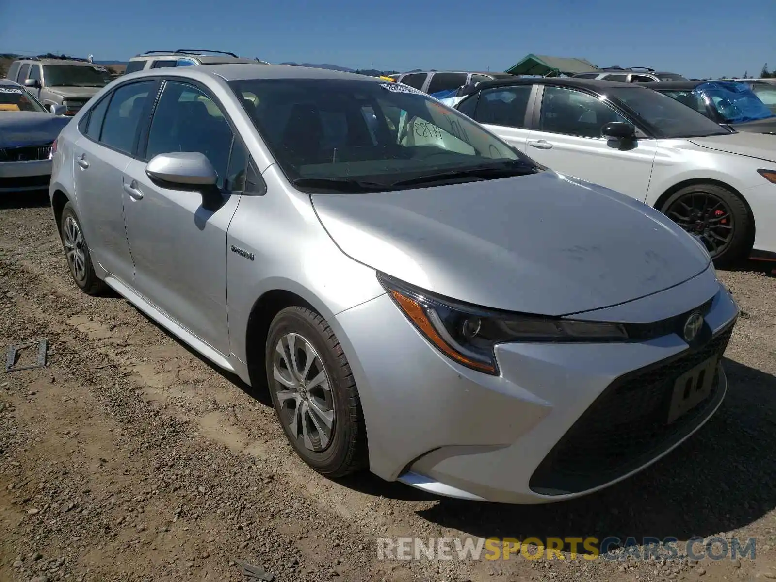 1 Photograph of a damaged car JTDEBRBE8LJ007192 TOYOTA COROLLA 2020