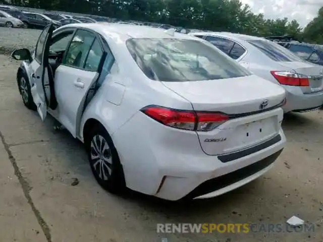 3 Photograph of a damaged car JTDEBRBE8LJ007807 TOYOTA COROLLA 2020