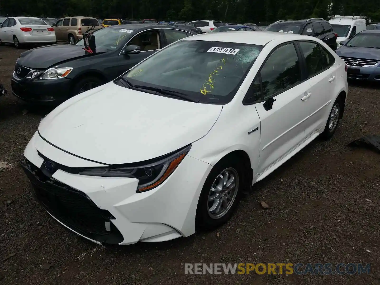 2 Photograph of a damaged car JTDEBRBE8LJ007967 TOYOTA COROLLA 2020