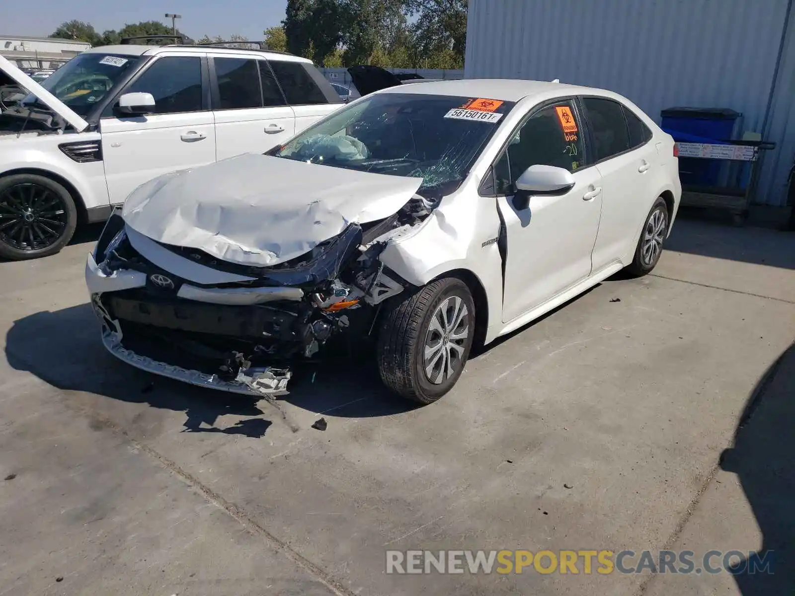 2 Photograph of a damaged car JTDEBRBE8LJ008309 TOYOTA COROLLA 2020