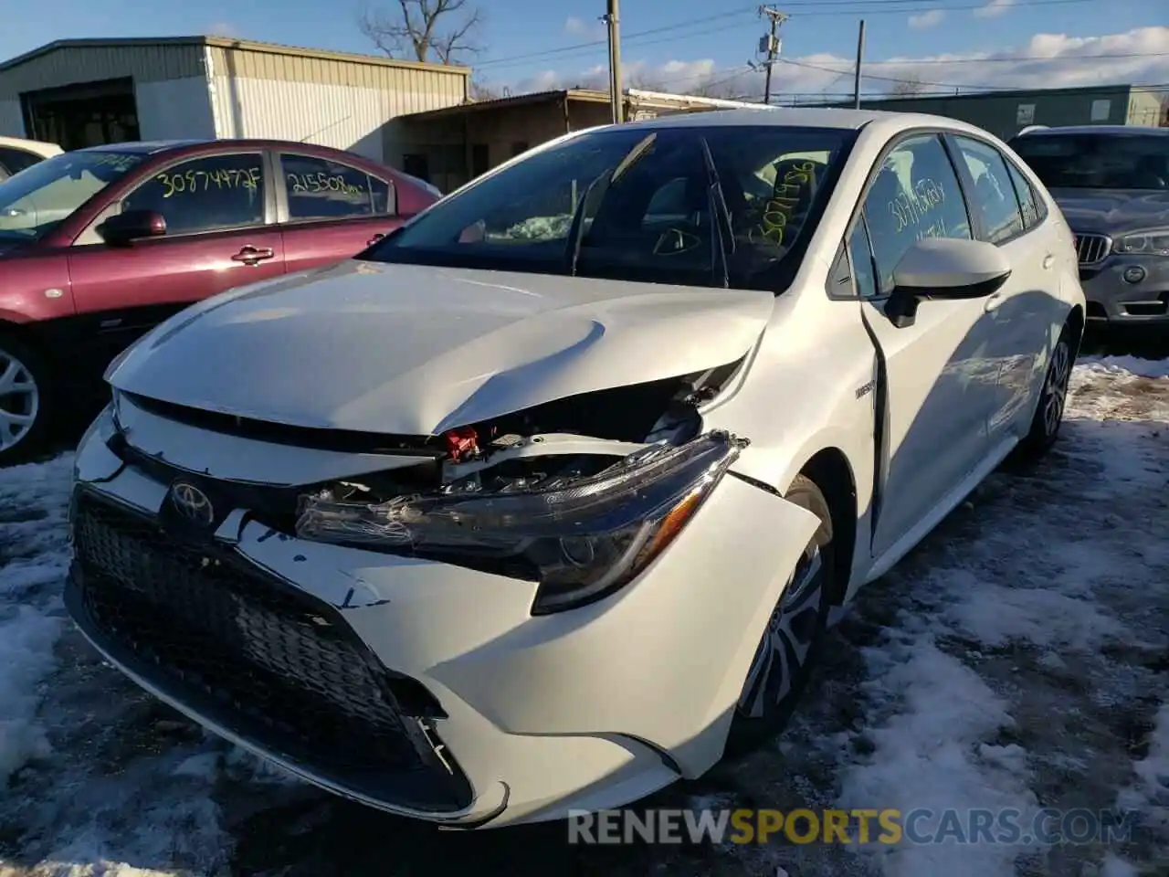 2 Photograph of a damaged car JTDEBRBE8LJ009220 TOYOTA COROLLA 2020