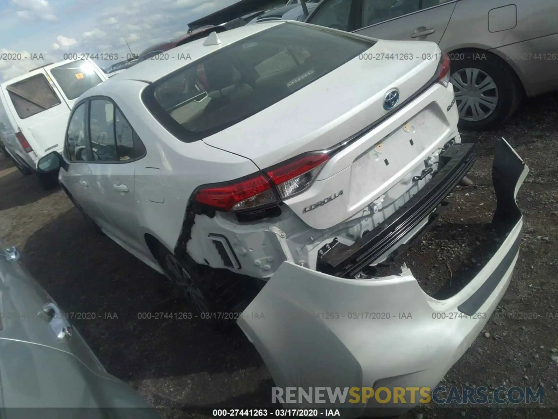 3 Photograph of a damaged car JTDEBRBE8LJ009525 TOYOTA COROLLA 2020