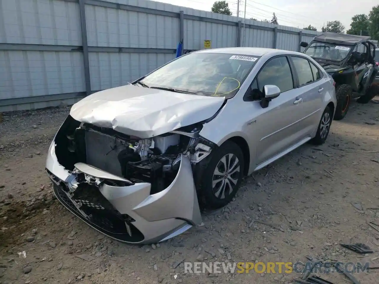 2 Photograph of a damaged car JTDEBRBE8LJ010089 TOYOTA COROLLA 2020