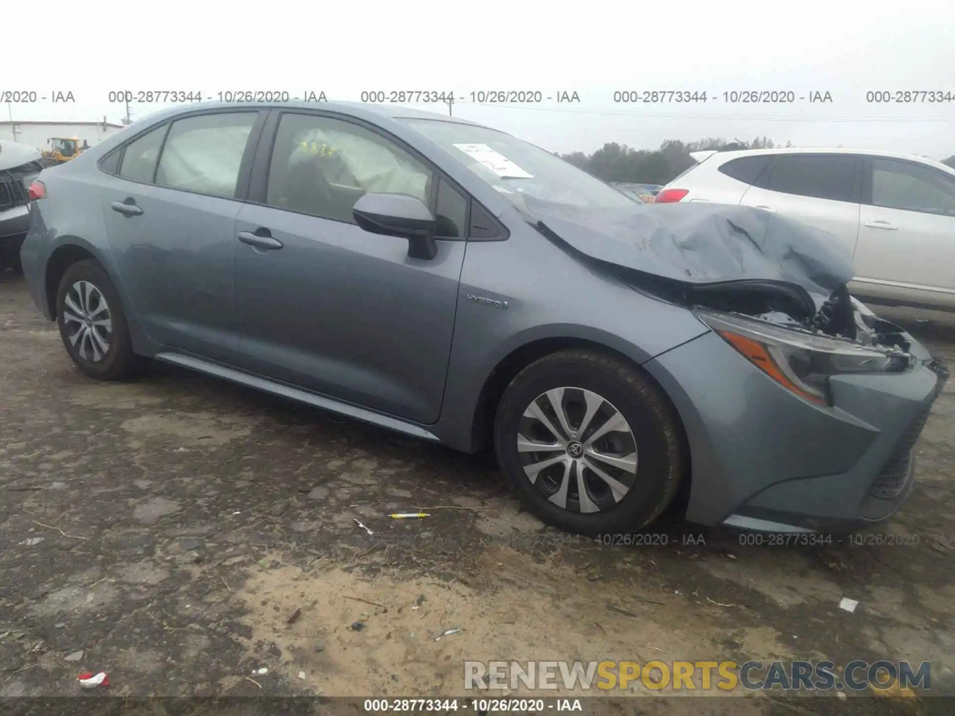 1 Photograph of a damaged car JTDEBRBE8LJ010173 TOYOTA COROLLA 2020