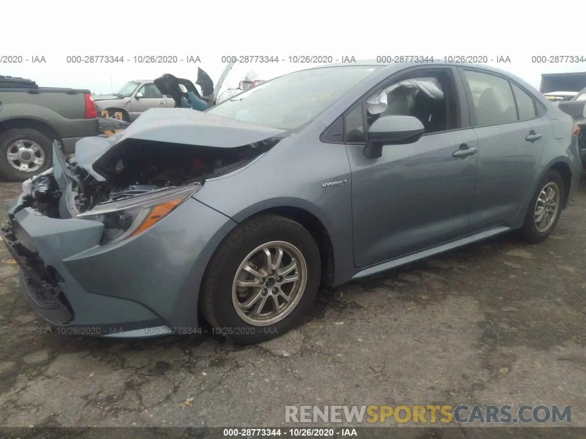 2 Photograph of a damaged car JTDEBRBE8LJ010173 TOYOTA COROLLA 2020